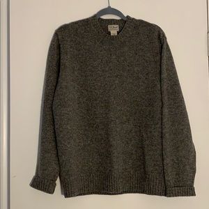 Men's L.L.Bean 100% Wool Shetland crewneck sweater